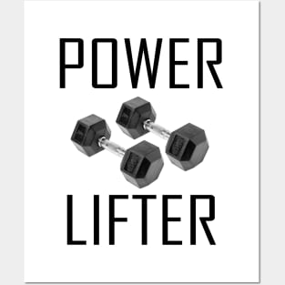 Power lifter dumbbells Posters and Art